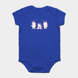 Three baby unicorns Baby Bodysuit